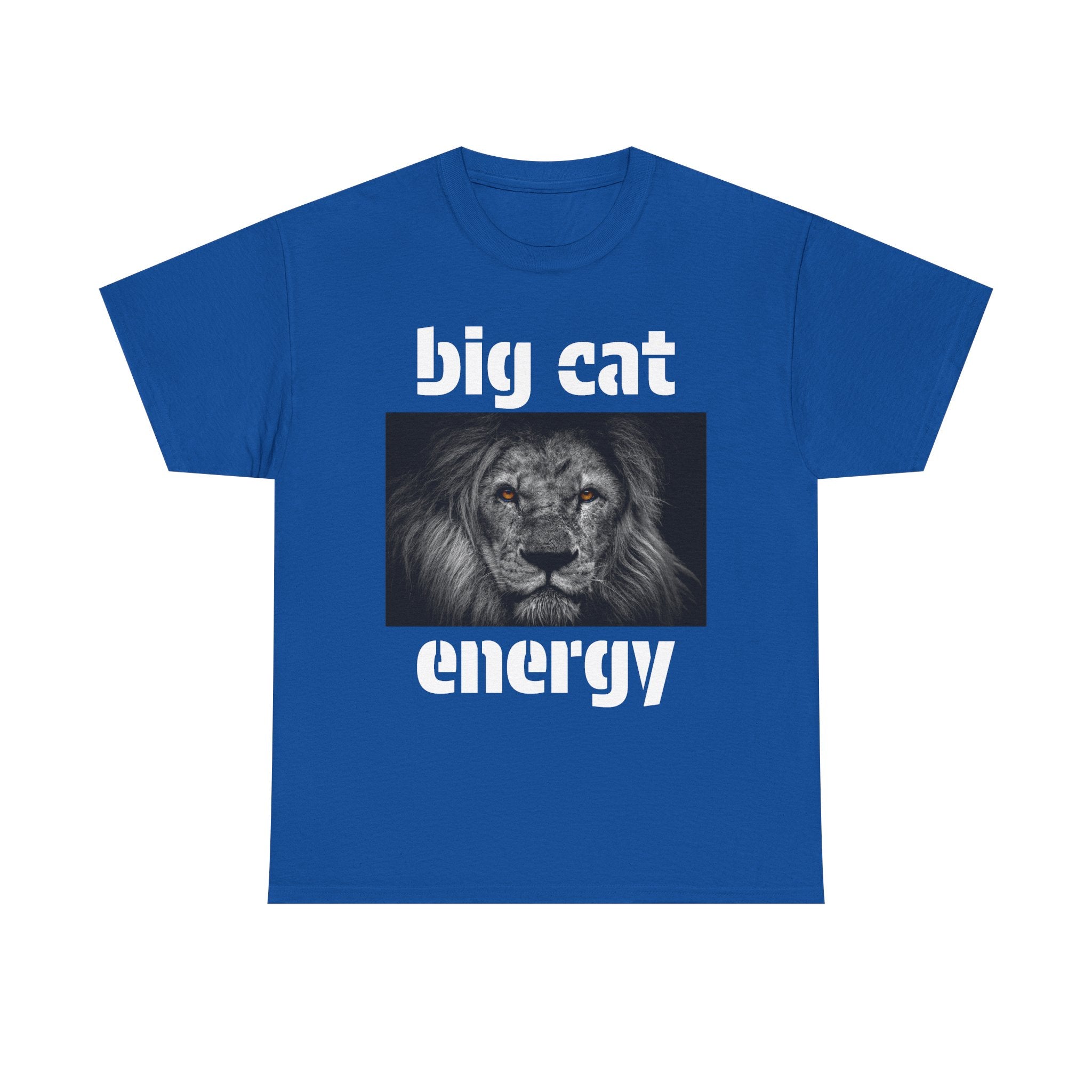 big cat energy cotton tee - lion