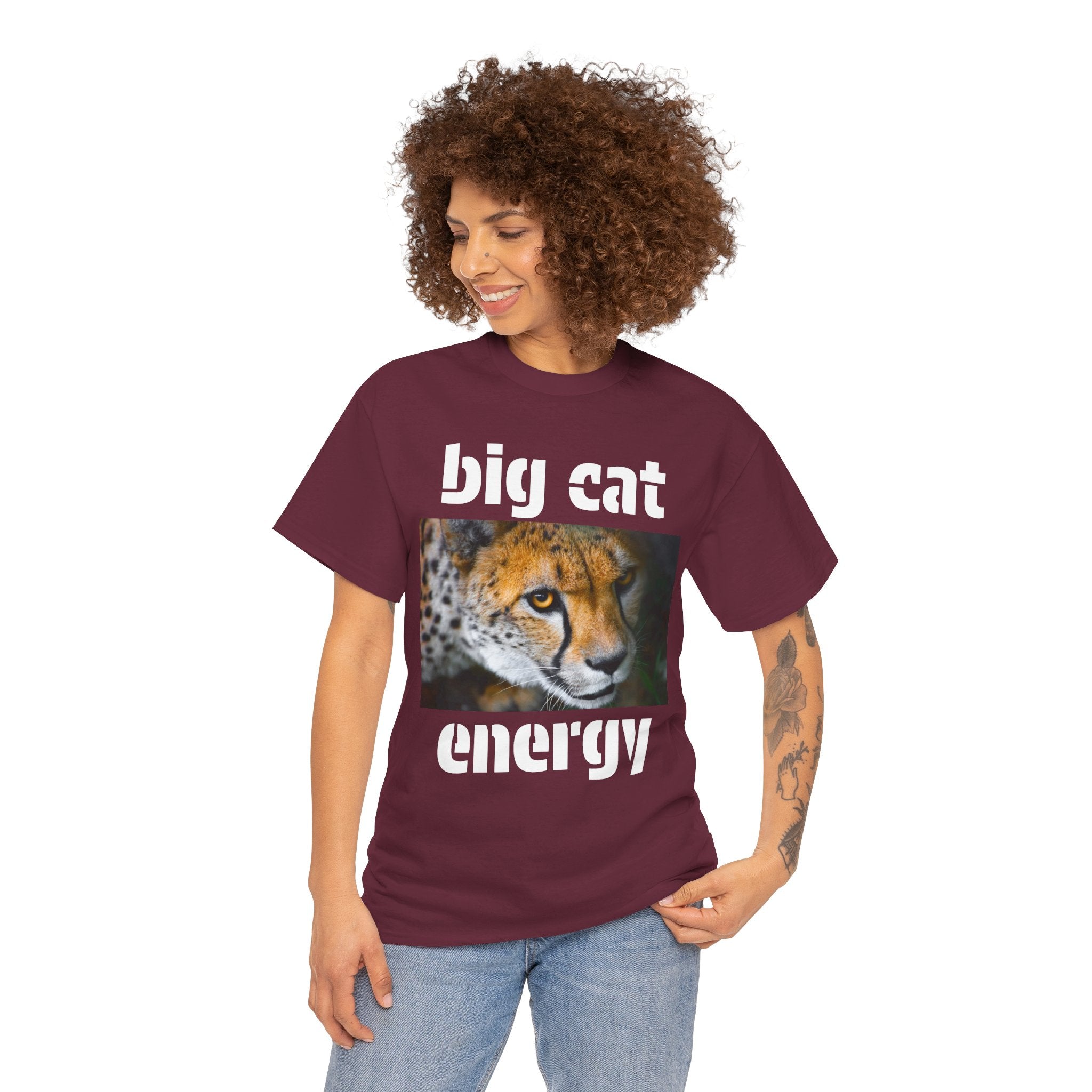 Copy of big cat energy cotton tee - cheetah