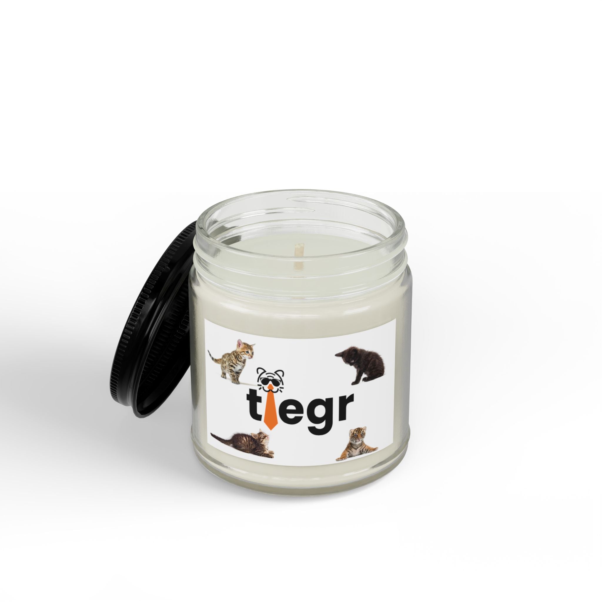 Scented Soy Candles with Black Lid, (4 and 9oz)
