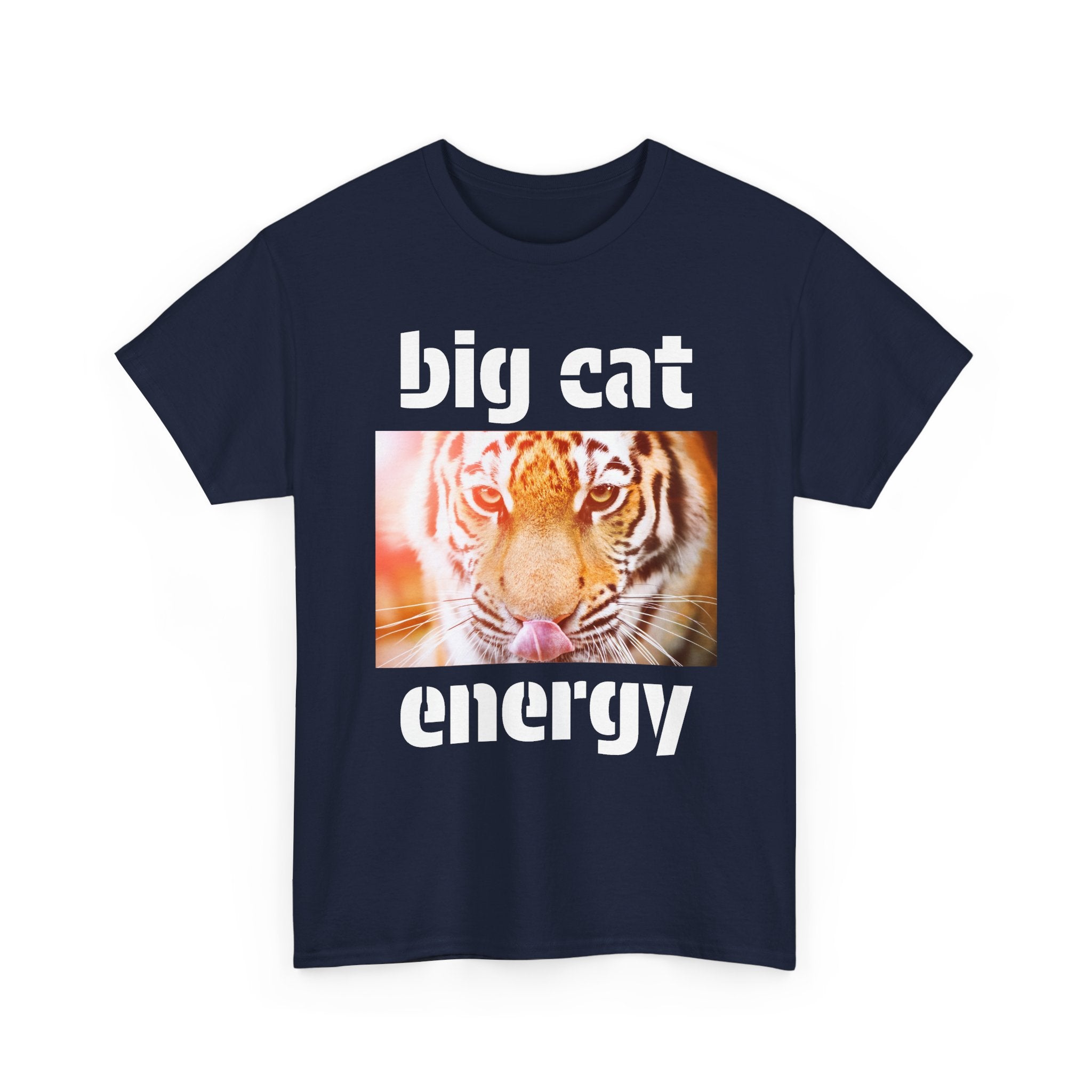 big cat energy cotton tee
