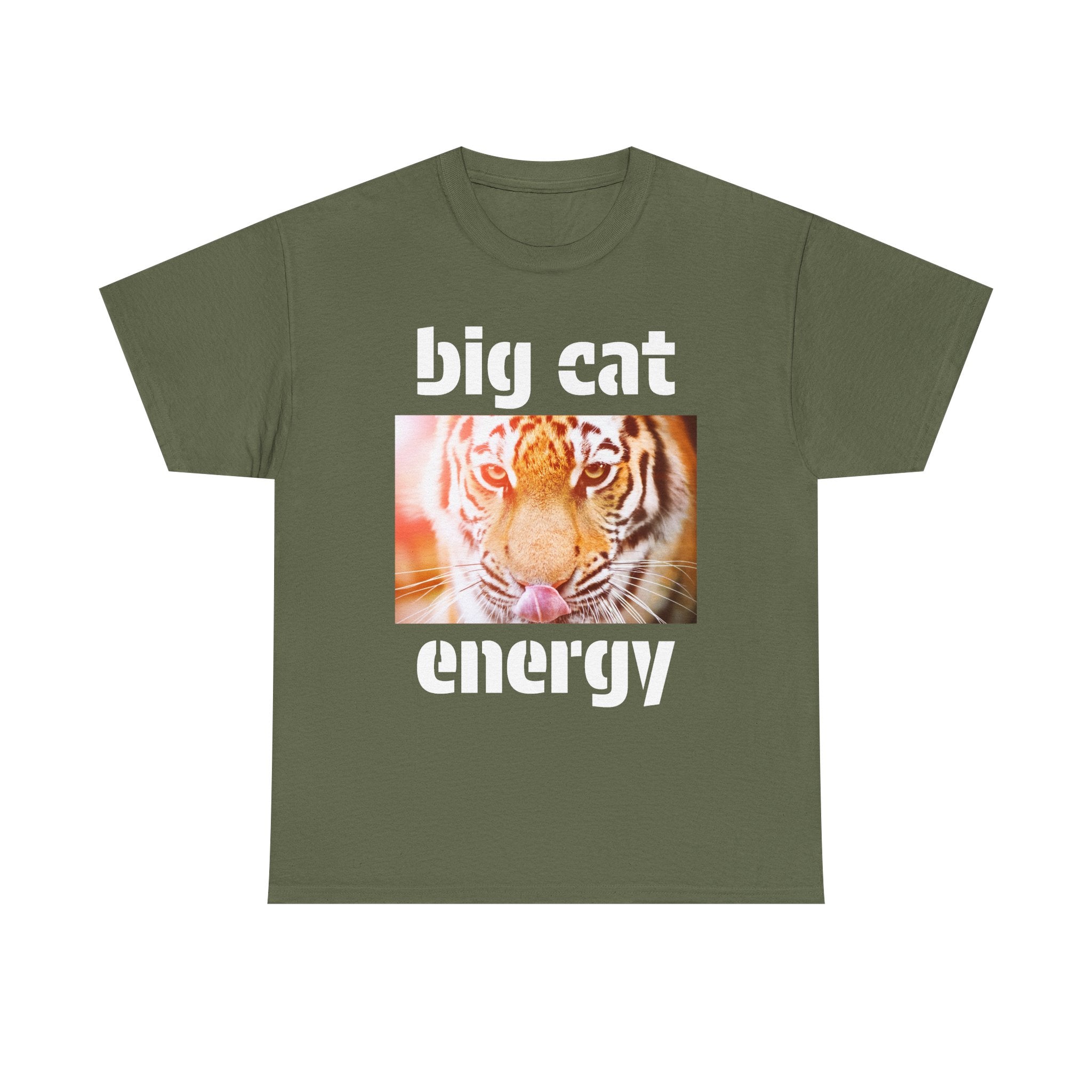 big cat energy cotton tee