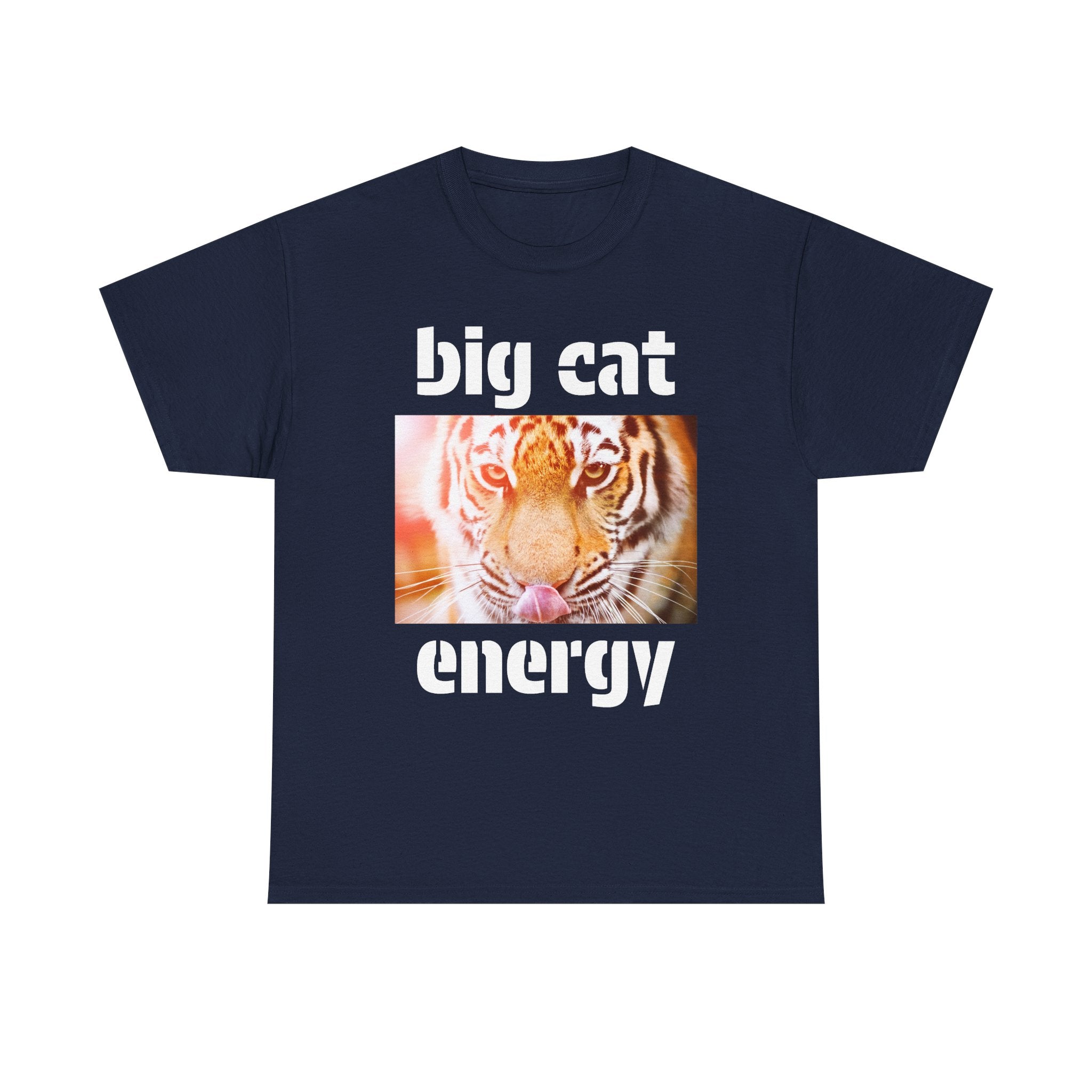 big cat energy cotton tee