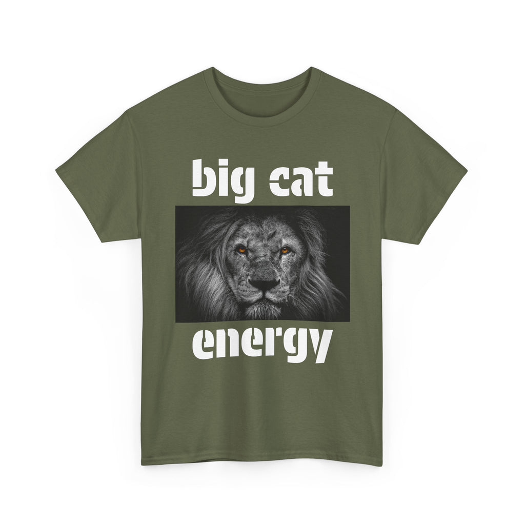 big cat energy cotton tee - lion