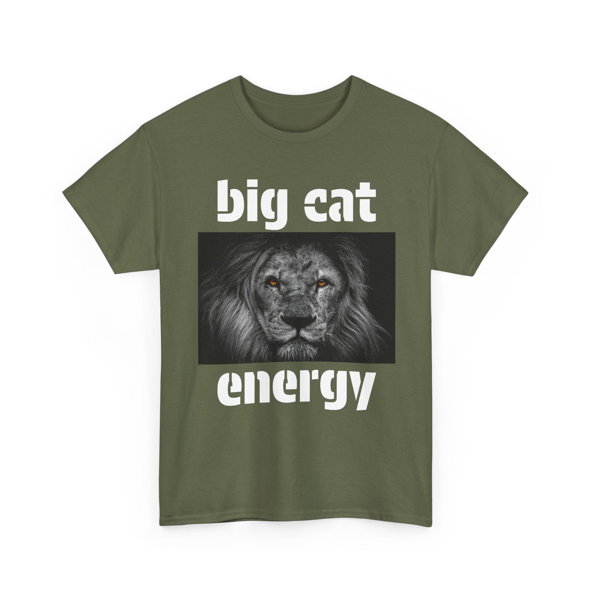 big cat energy cotton tee - lion