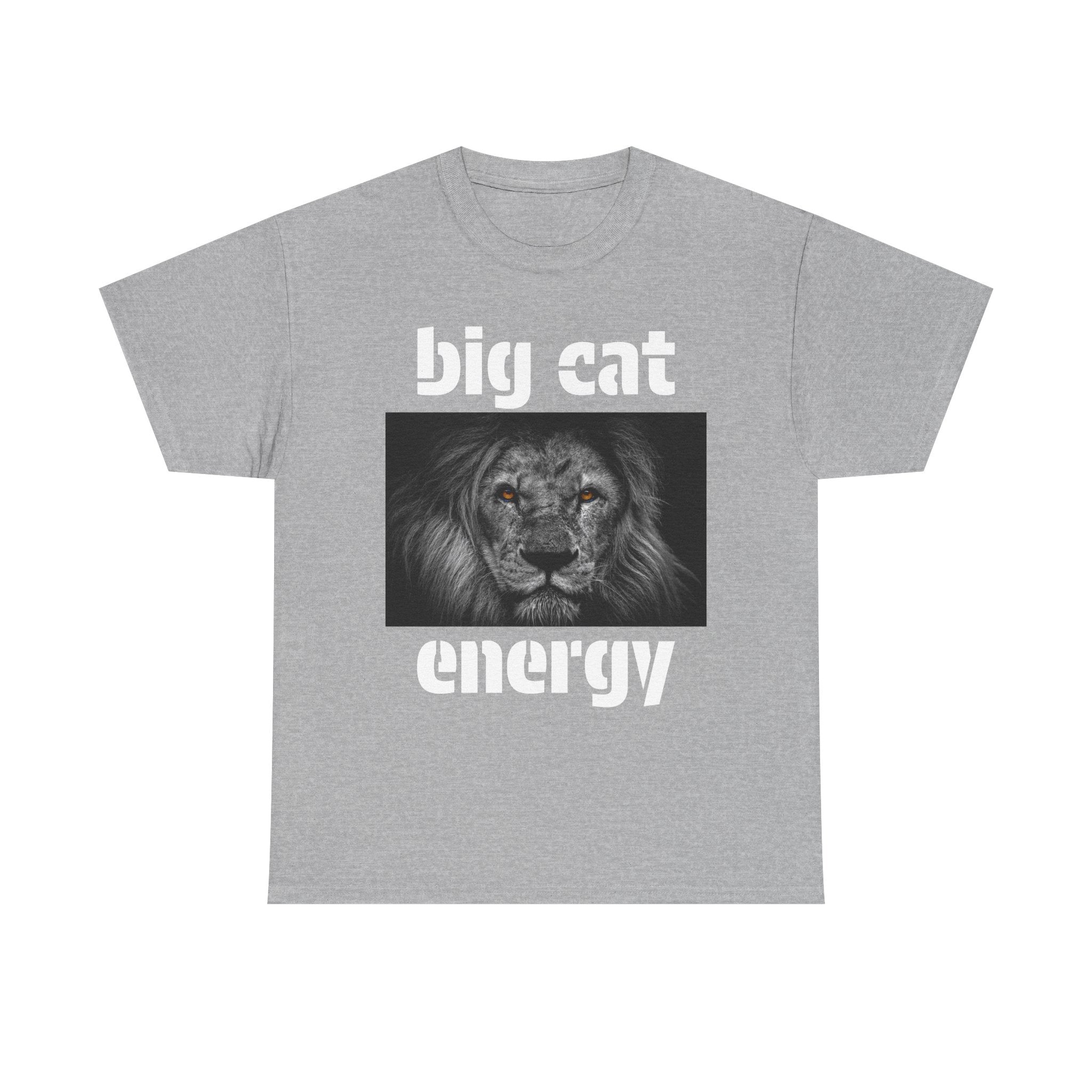 big cat energy cotton tee - lion