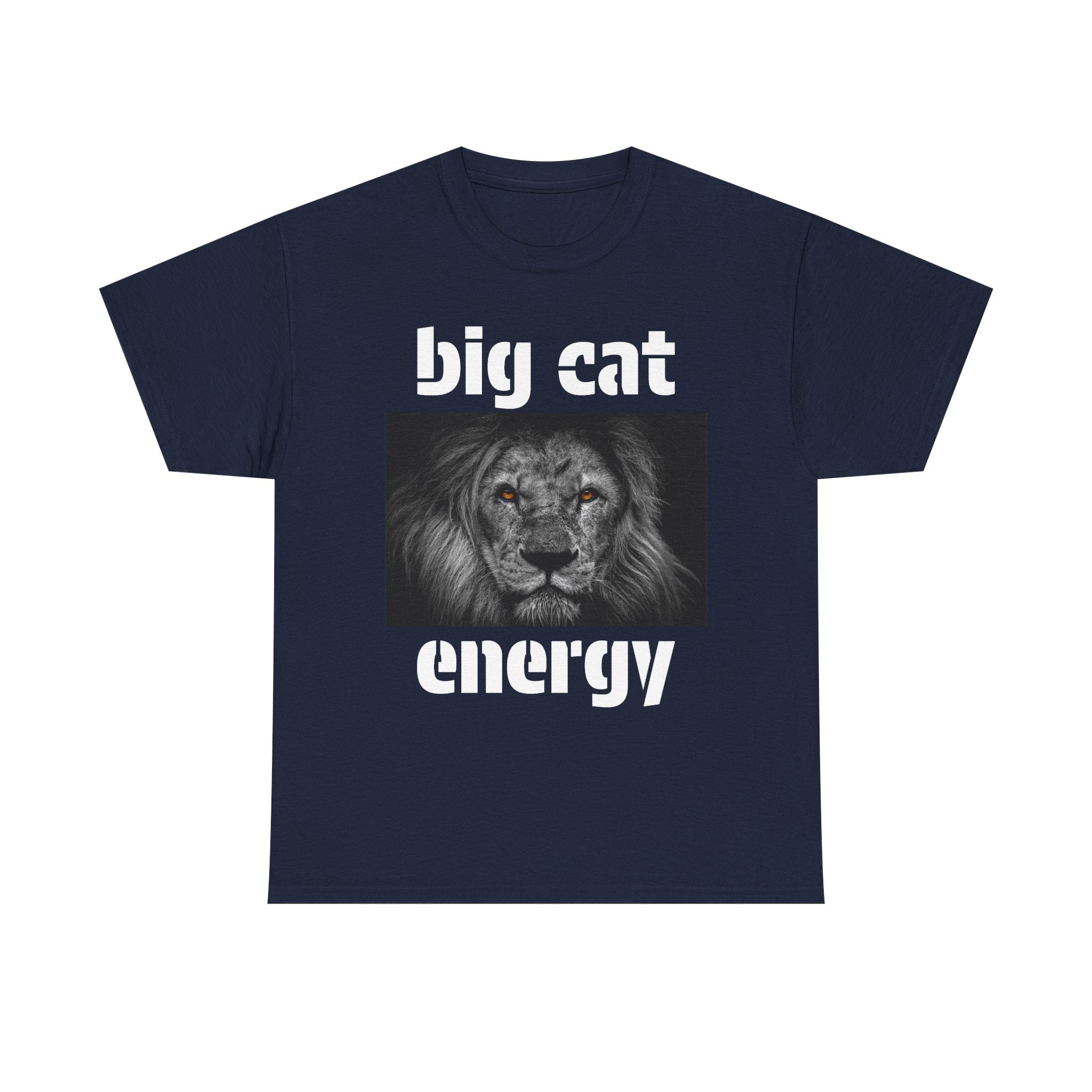 big cat energy cotton tee - lion