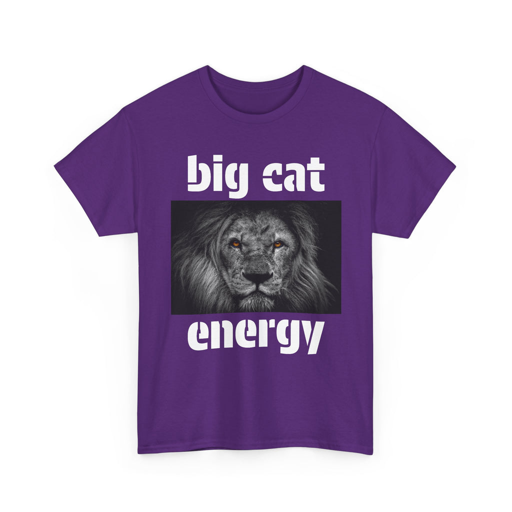 big cat energy cotton tee - lion