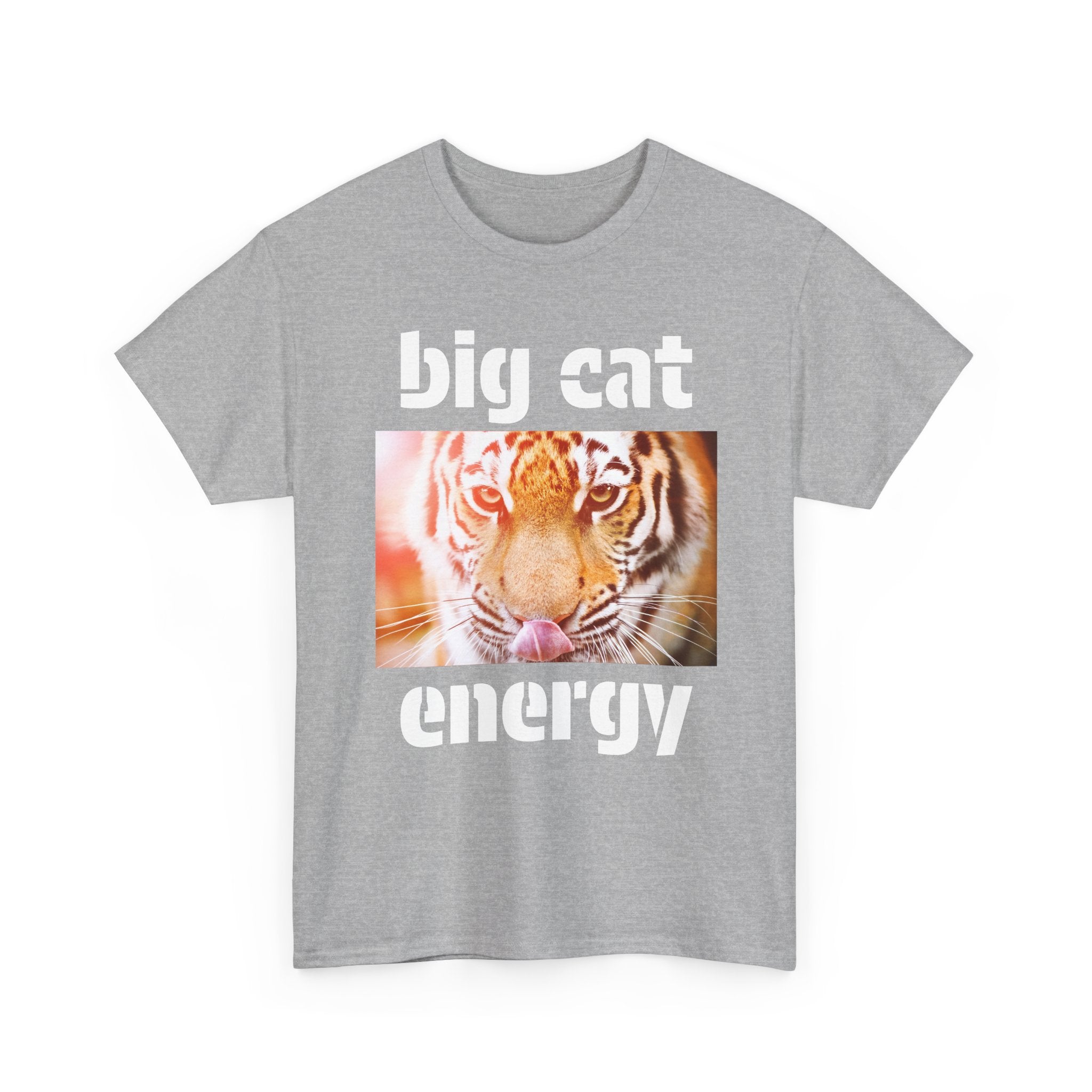 big cat energy cotton tee