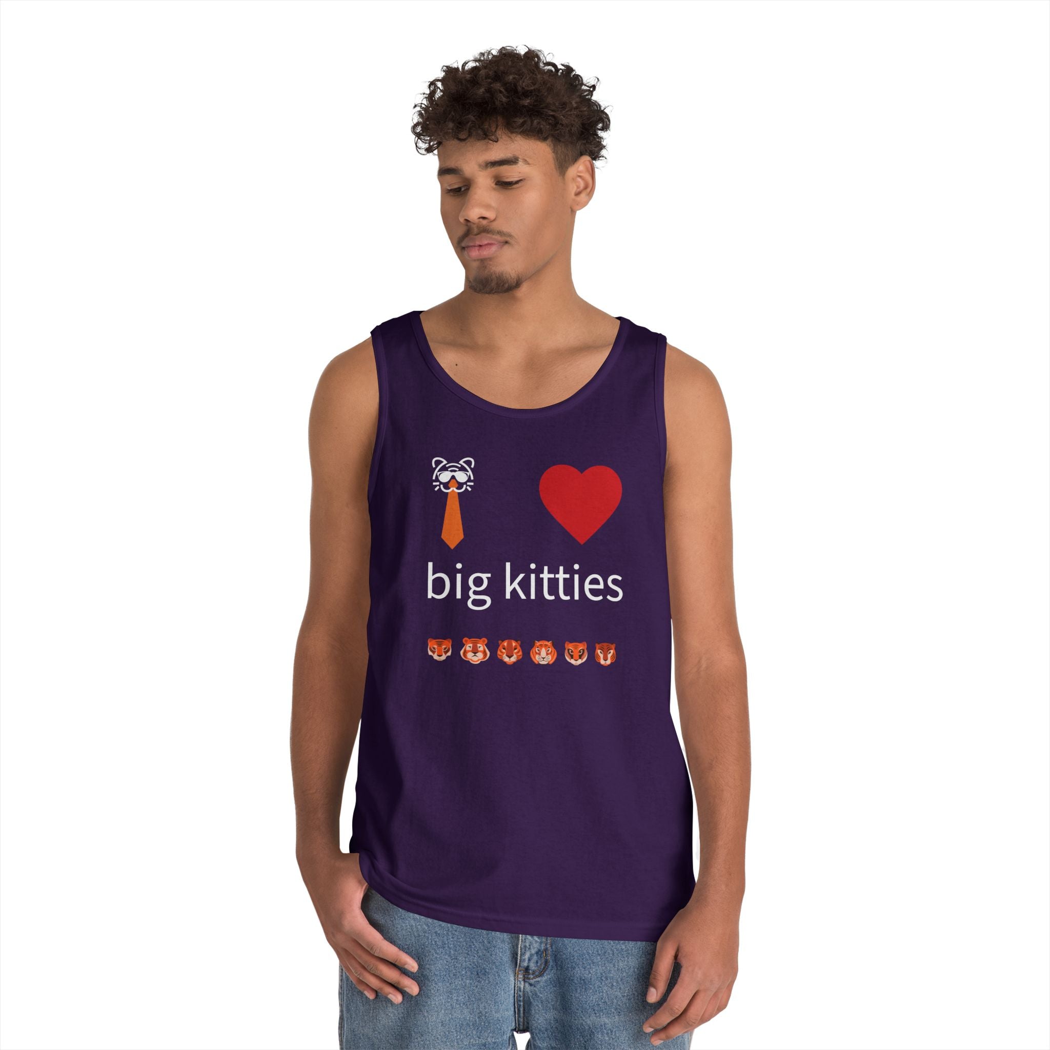 big kitty lover unisex cotton tank top