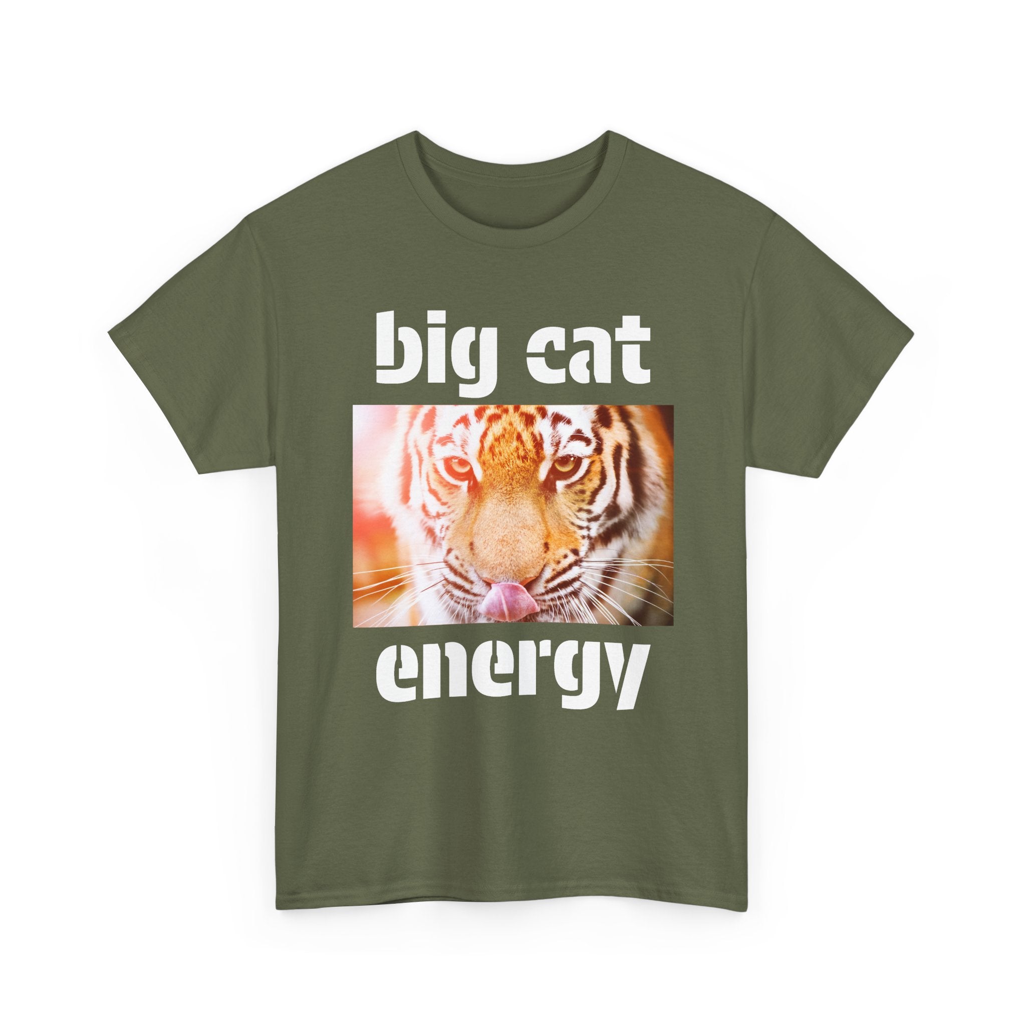 big cat energy cotton tee