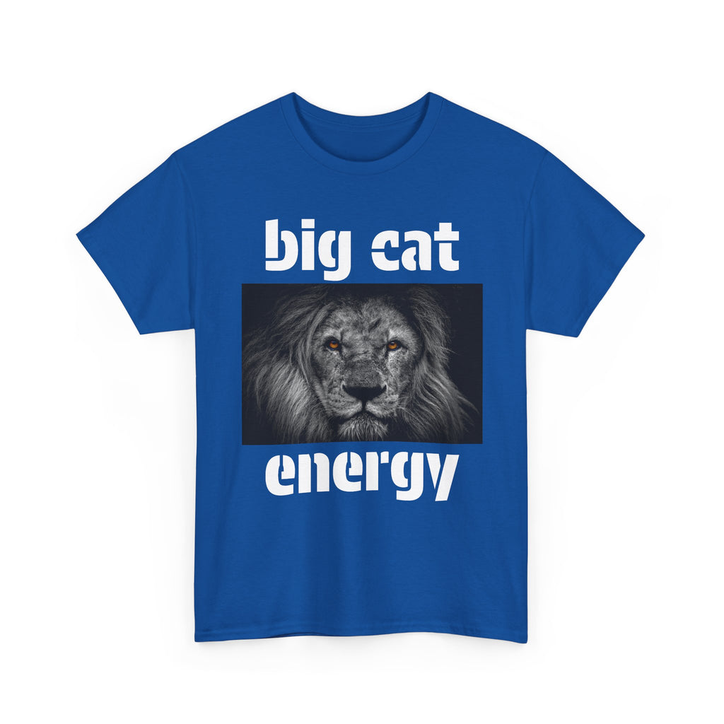 big cat energy cotton tee - lion
