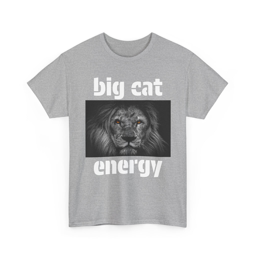 big cat energy cotton tee - lion