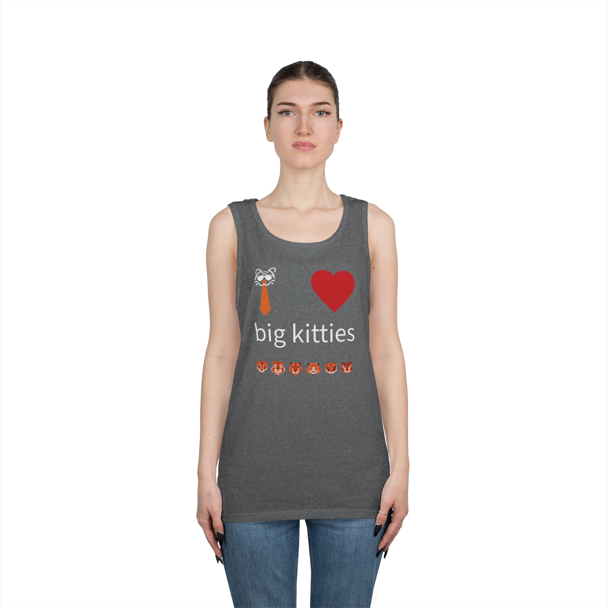 big kitty lover unisex cotton tank top