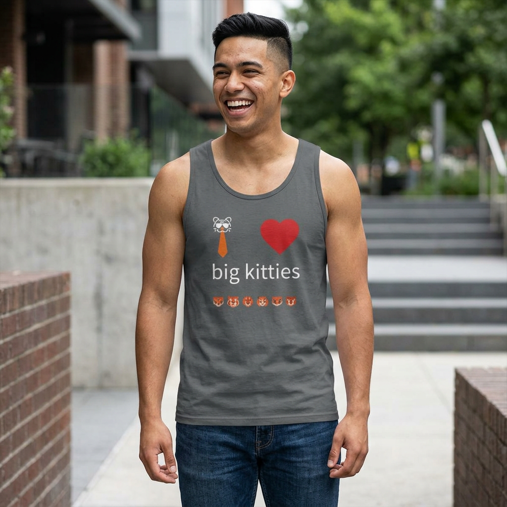 big kitty lover unisex cotton tank top