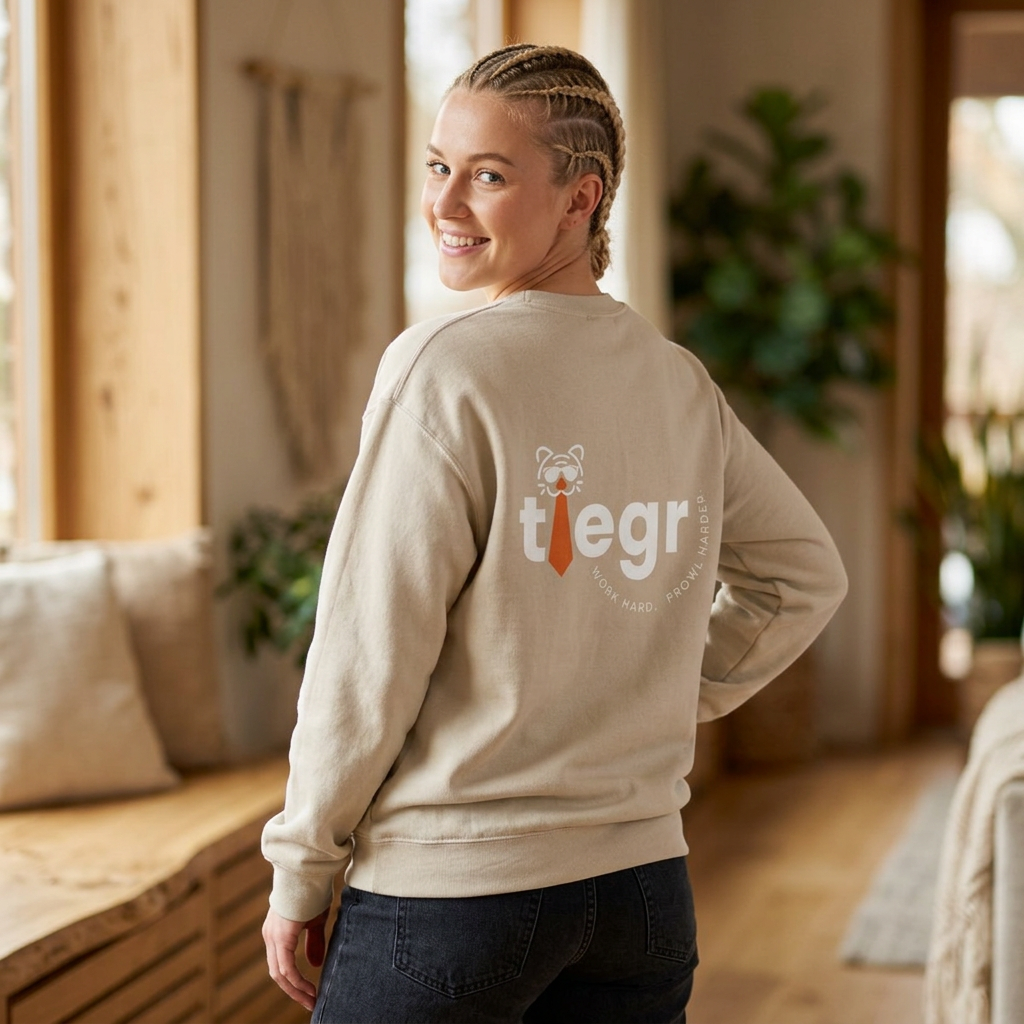 demure tiger unisex sweatshirt