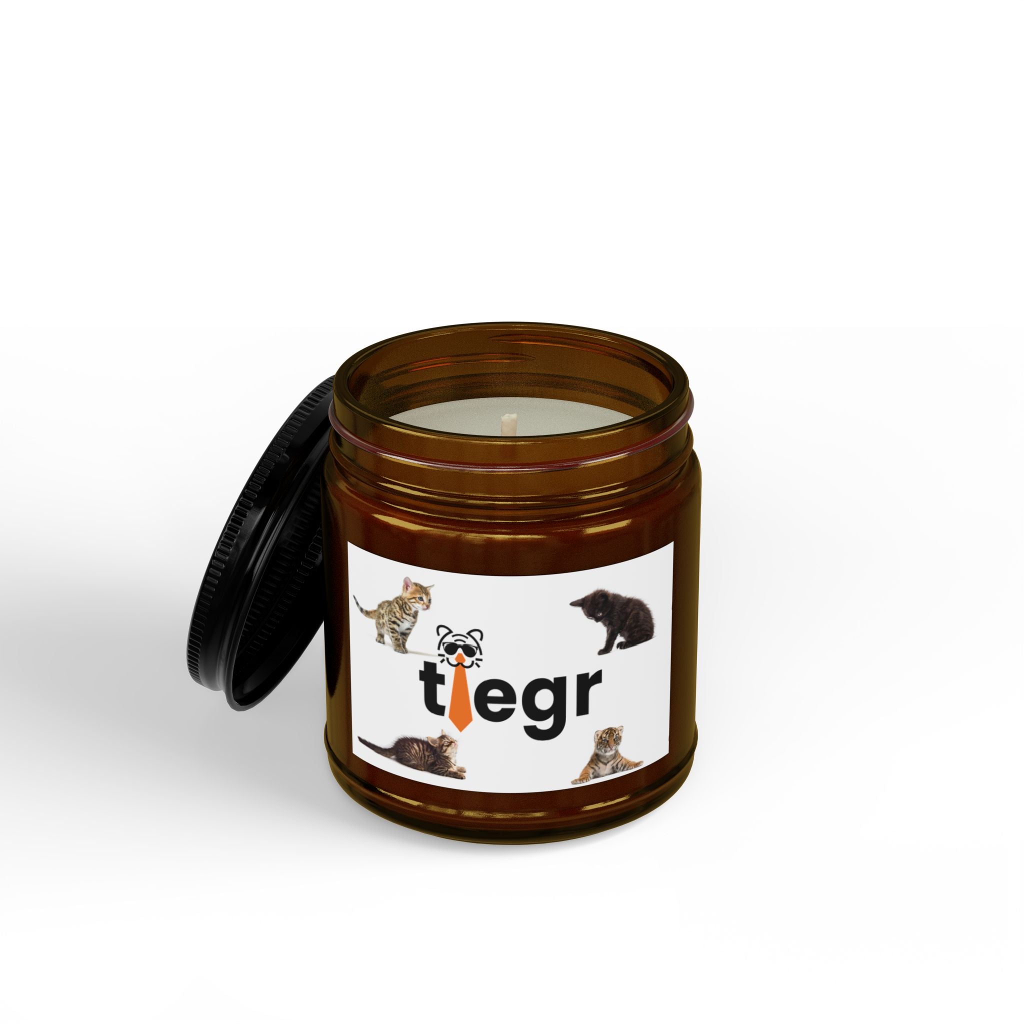 Scented Soy Candles with Black Lid, (4 and 9oz)