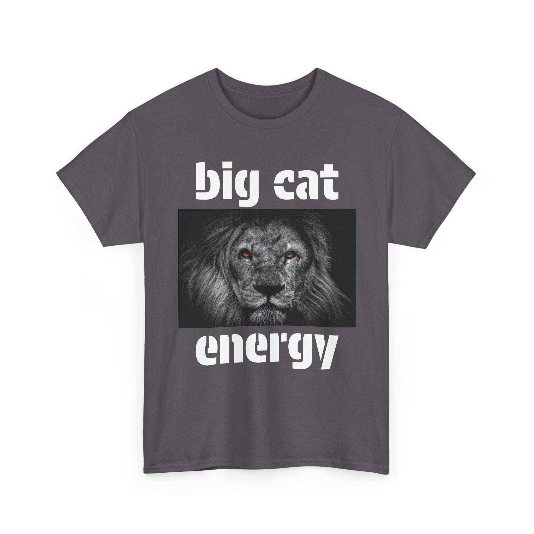 big cat energy cotton tee - lion