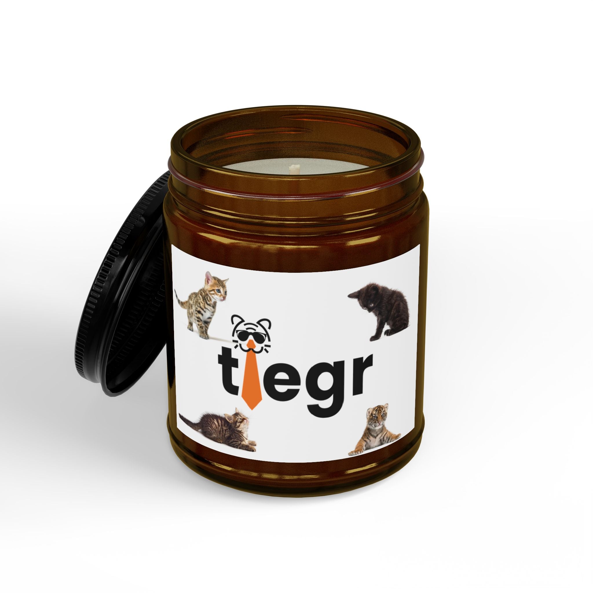 Scented Soy Candles with Black Lid, (4 and 9oz)