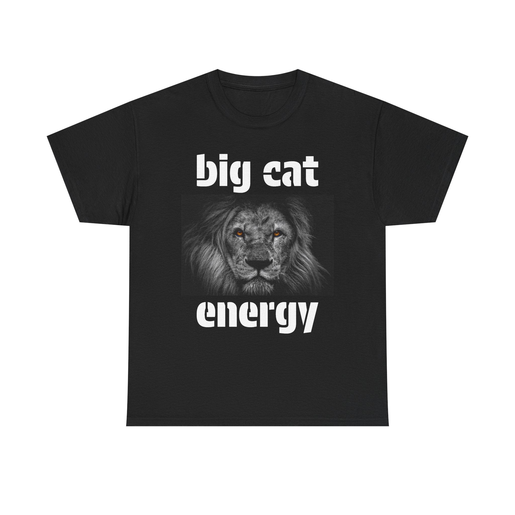 big cat energy cotton tee - lion