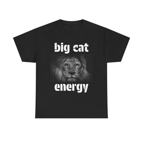 big cat energy cotton tee - lion