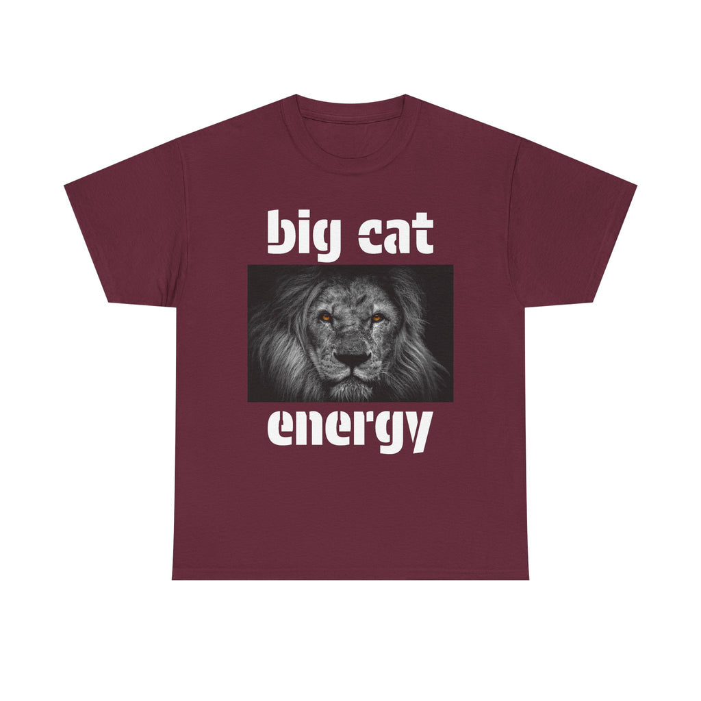big cat energy cotton tee - lion