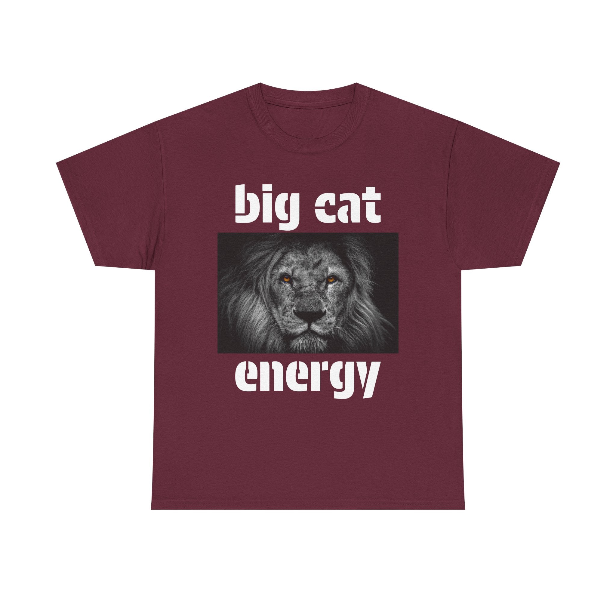big cat energy cotton tee - lion