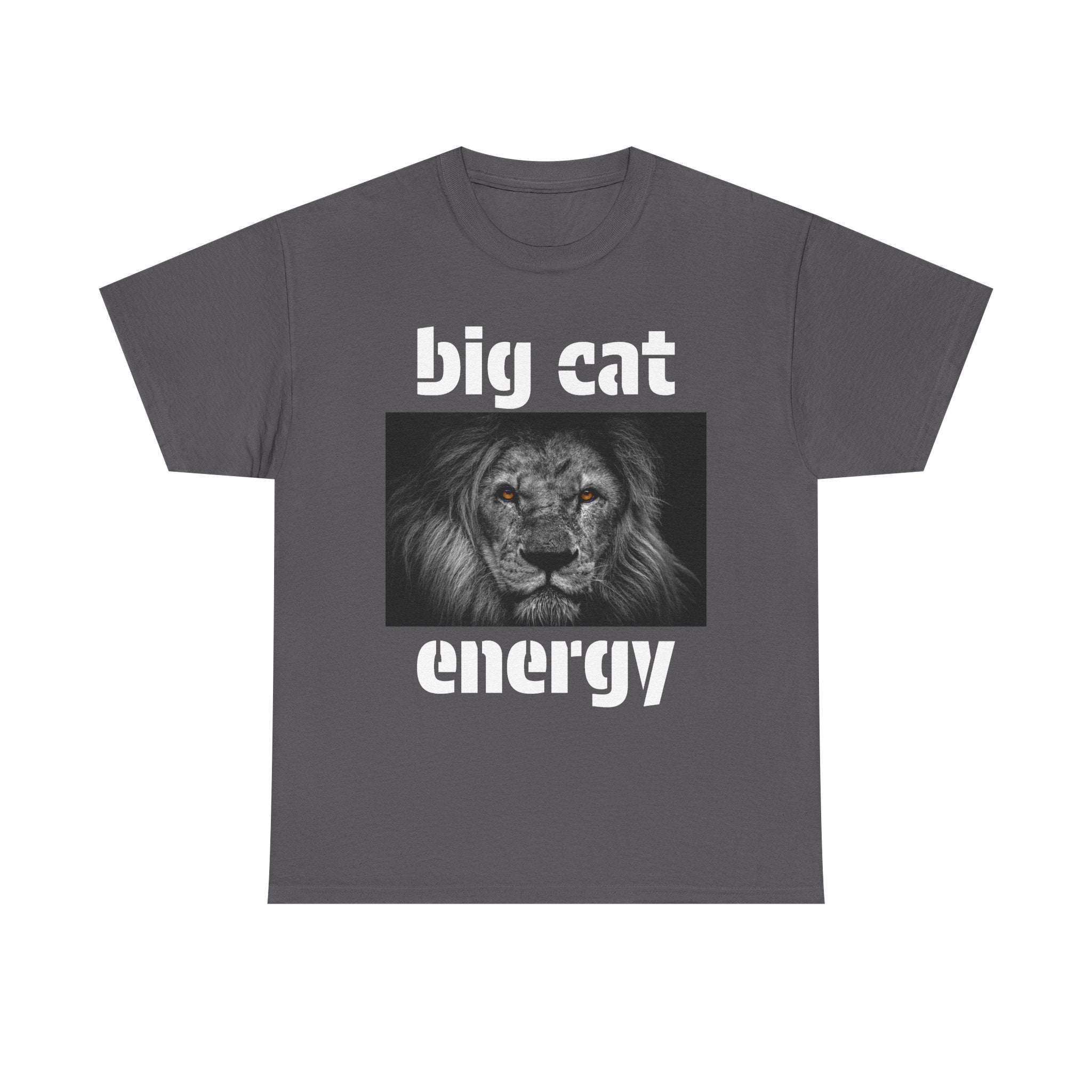 big cat energy cotton tee - lion