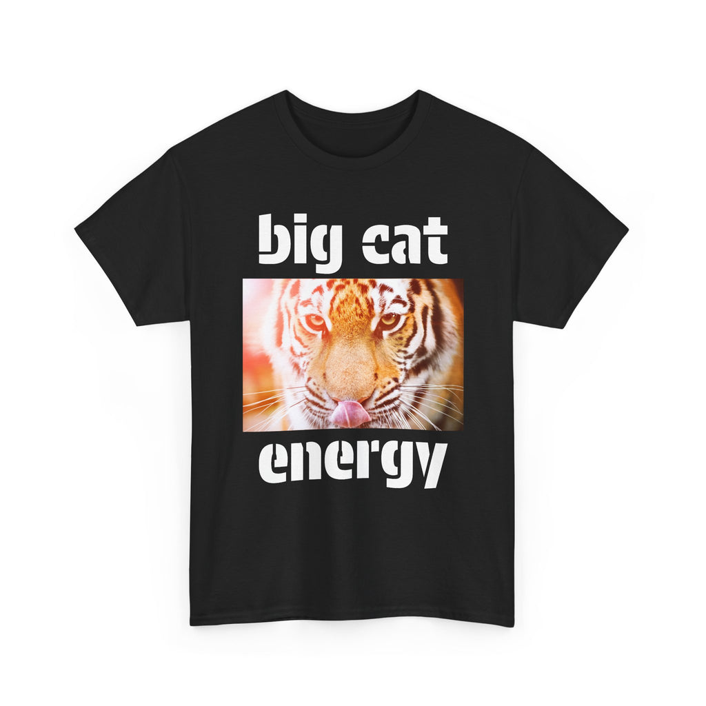 big cat energy cotton tee