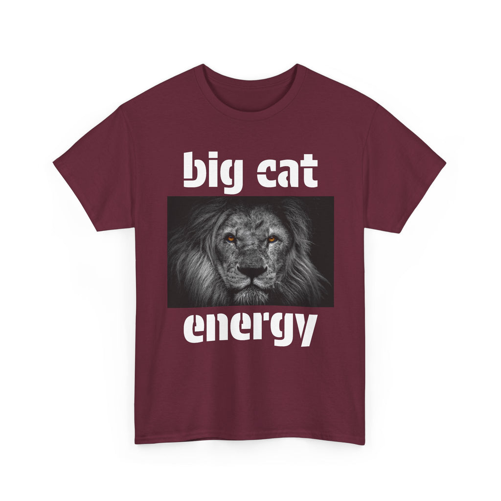 big cat energy cotton tee - lion