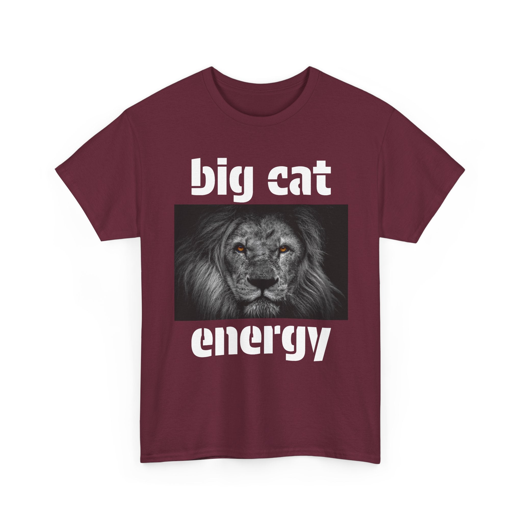 big cat energy cotton tee - lion