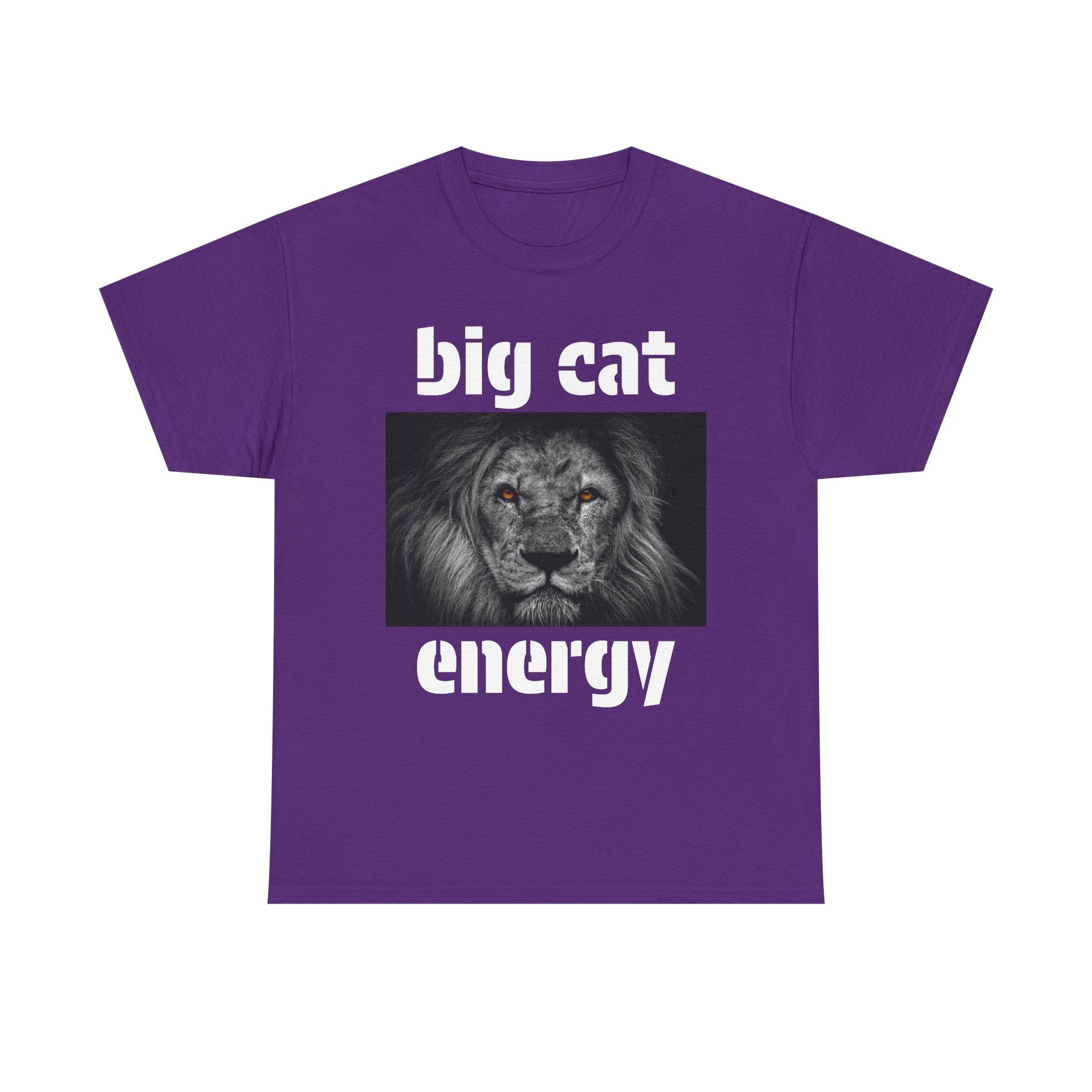 big cat energy cotton tee - lion