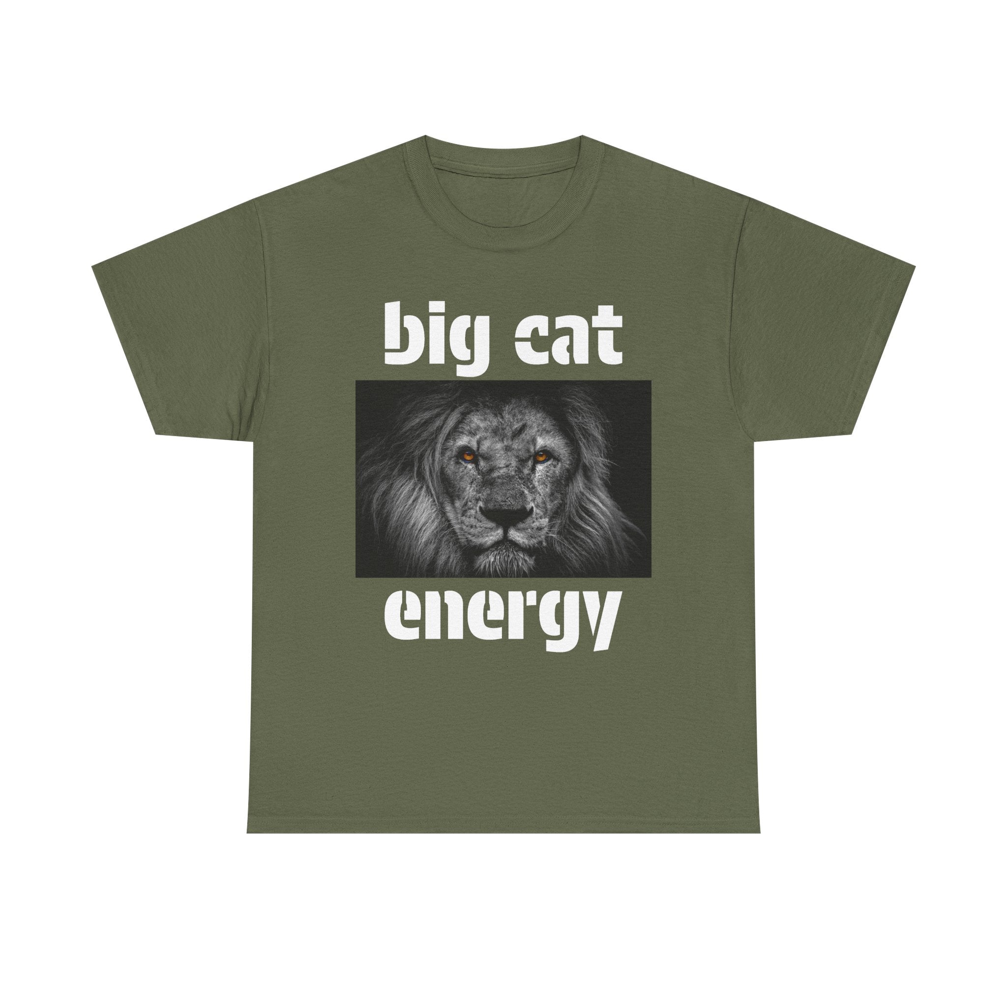 big cat energy cotton tee - lion