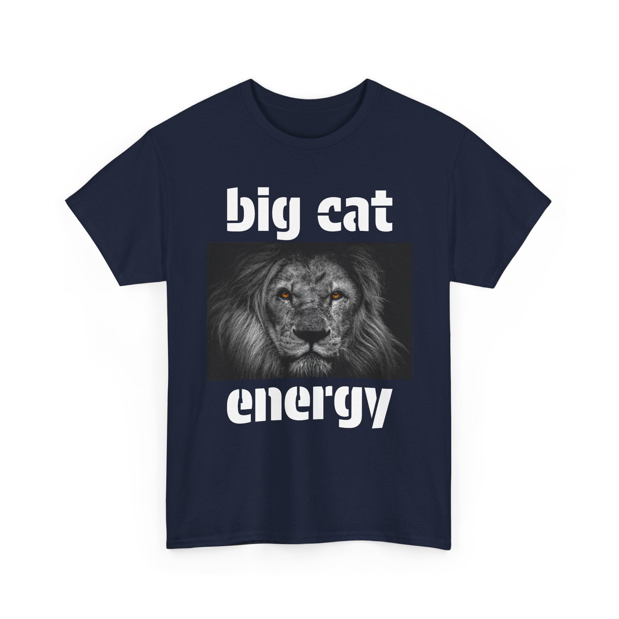 big cat energy cotton tee - lion